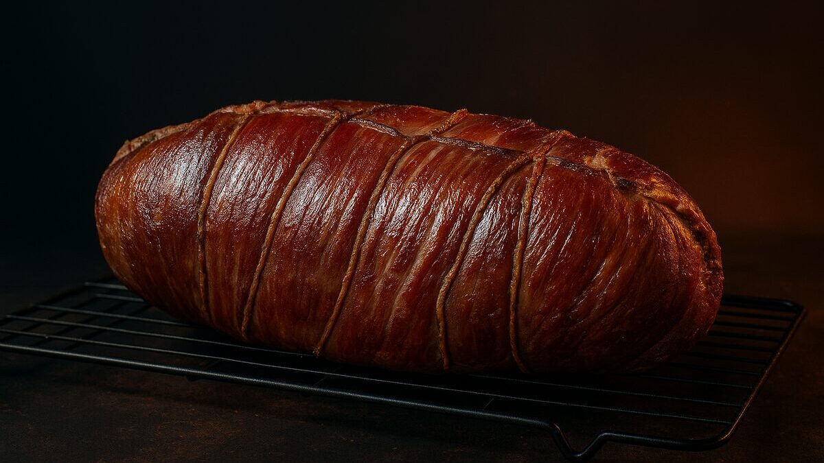 Armadillo Roll bacon-wrapped